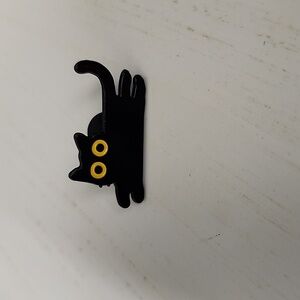 LAZY BLACK CAT Brooch  BROOCH PIN